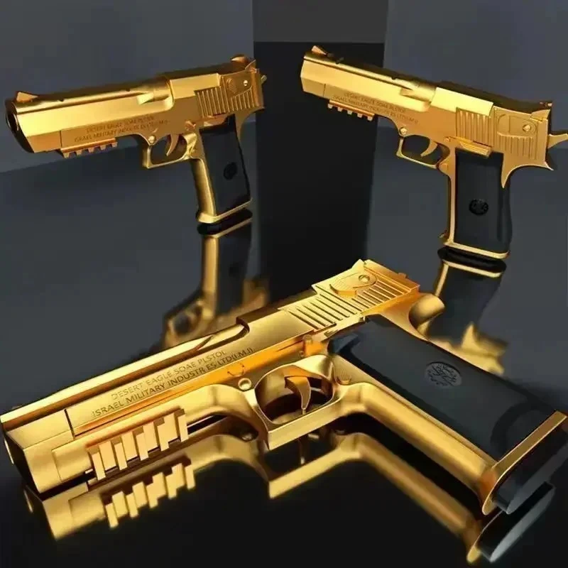 Pistola de Juguete Desert Eagle con Expulsión de Cartuchos, Pistola de Airsoft con Balas de Espuma Suave, Juguete de Combate al Aire Libre para Juegos de Disparos, Regalo de Cumpleaños o Halloween