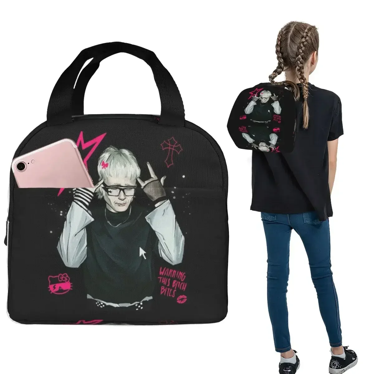 Eurovisions Song Contest Joost Klein The Netherlands Insulated Lunch Bag for Women Portable Food Boxes Thermal Lunch Box Tote