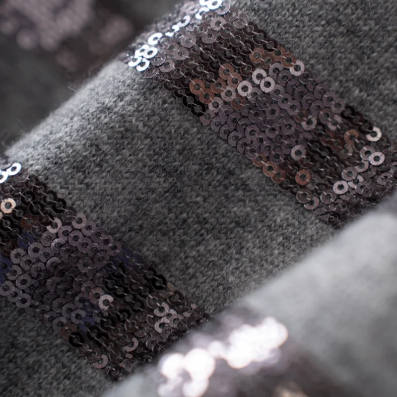 سترة صوف دافئة للنساء، نمط كاجوال ومعكرر للشتاء، سترة محبوكة أنيقة للنساء، مثالية لأي كاجوال AJ1828