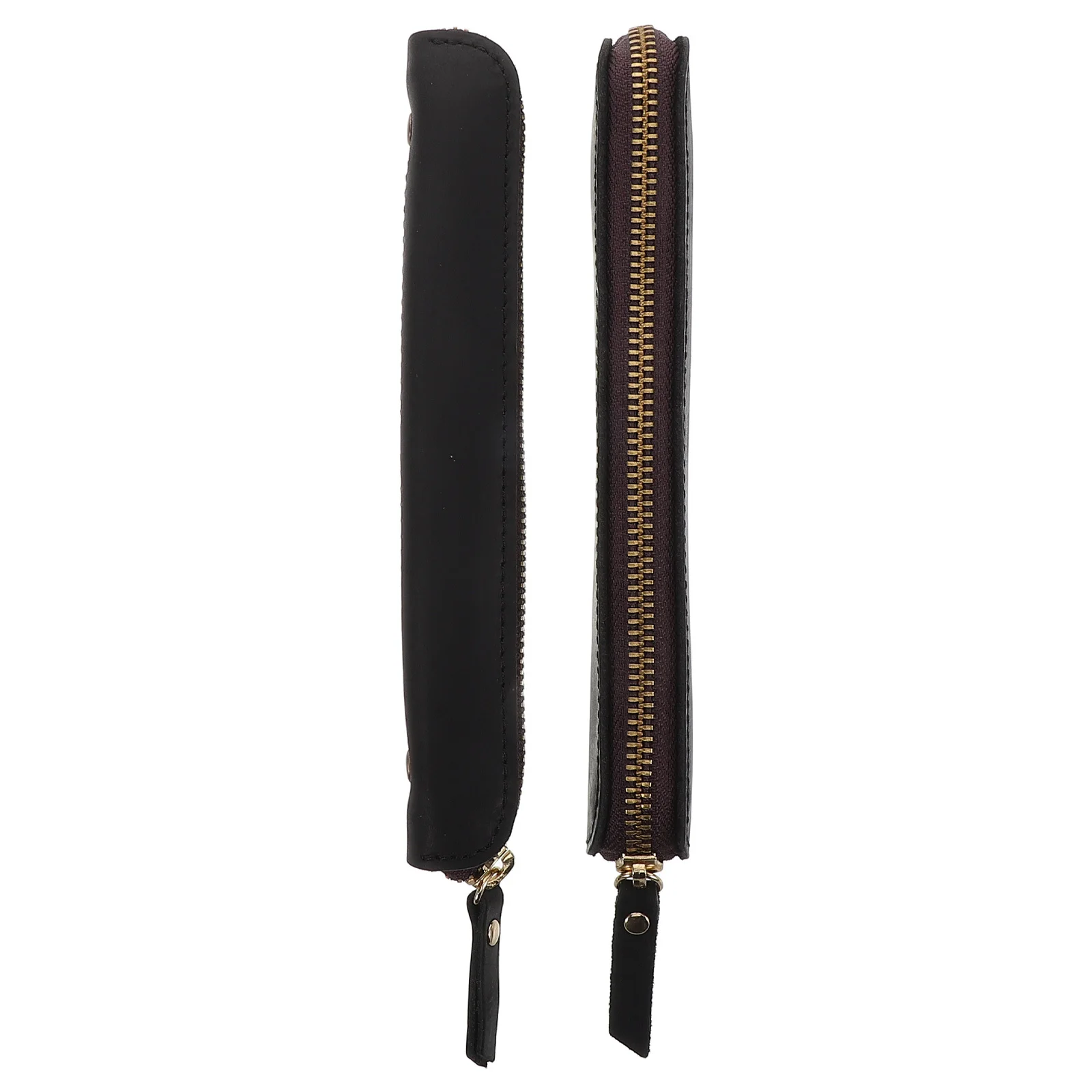 

2 Pcs Retro Pen Case Handmade Bag Single Holder Vintage Small Pencil Organizer