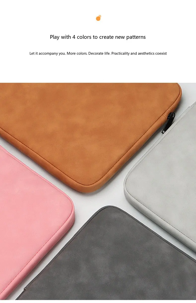 PU-Leder Laptop-Schutzhülle 13,3-15,6 Zoll Stoßfeste Schutztasche für MacBook Air Pro – Detail 3