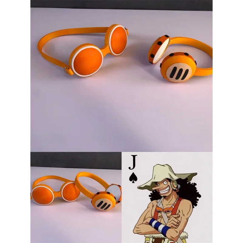 

qq78Request7Wano Country Arc GOD Usopp Headphones Glasses Sogeking Cosplay Props Costume Accessories Halloween