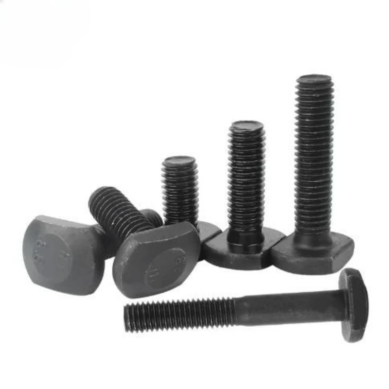 Black Carbon Steel T Shape Punch Milling Machine Screw M6 M8 M10 M12 M14 M16 Threaded Rod Clamping Cap Bolt T-Slot Bolts GB37