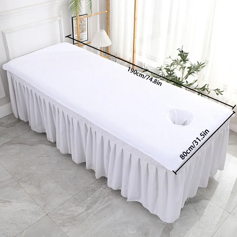 Solid Velvet Beauty Salon SPA Bed Sheets Massage Warm Bed Table Cover Sabanas Para Cama Soft Salon Sheets With Hole