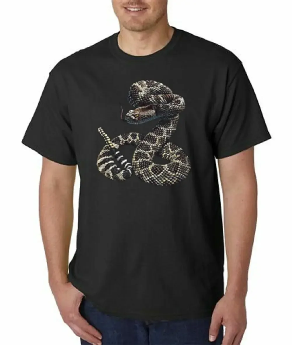 Venomous Rattlesnake Reptile Rattlesnake T-Shirt 100% Cotton O-Neck Short Sleeve Summer Casual Mens T-shirt Streetwear