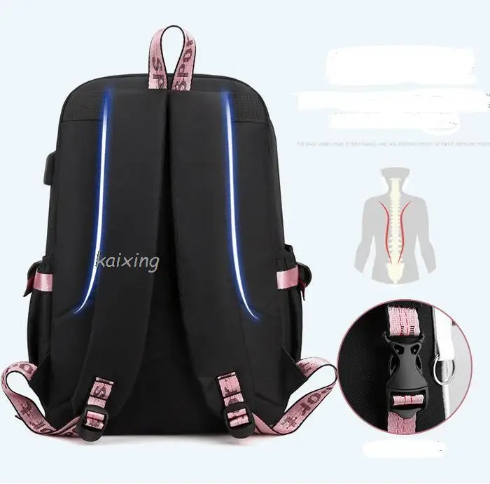 Hot Lovely Kuromi Melody Boys Girls School Book Bags Women Bagpack Teenagers Patchwork Canvas Men Laptop Travel Student Backpack