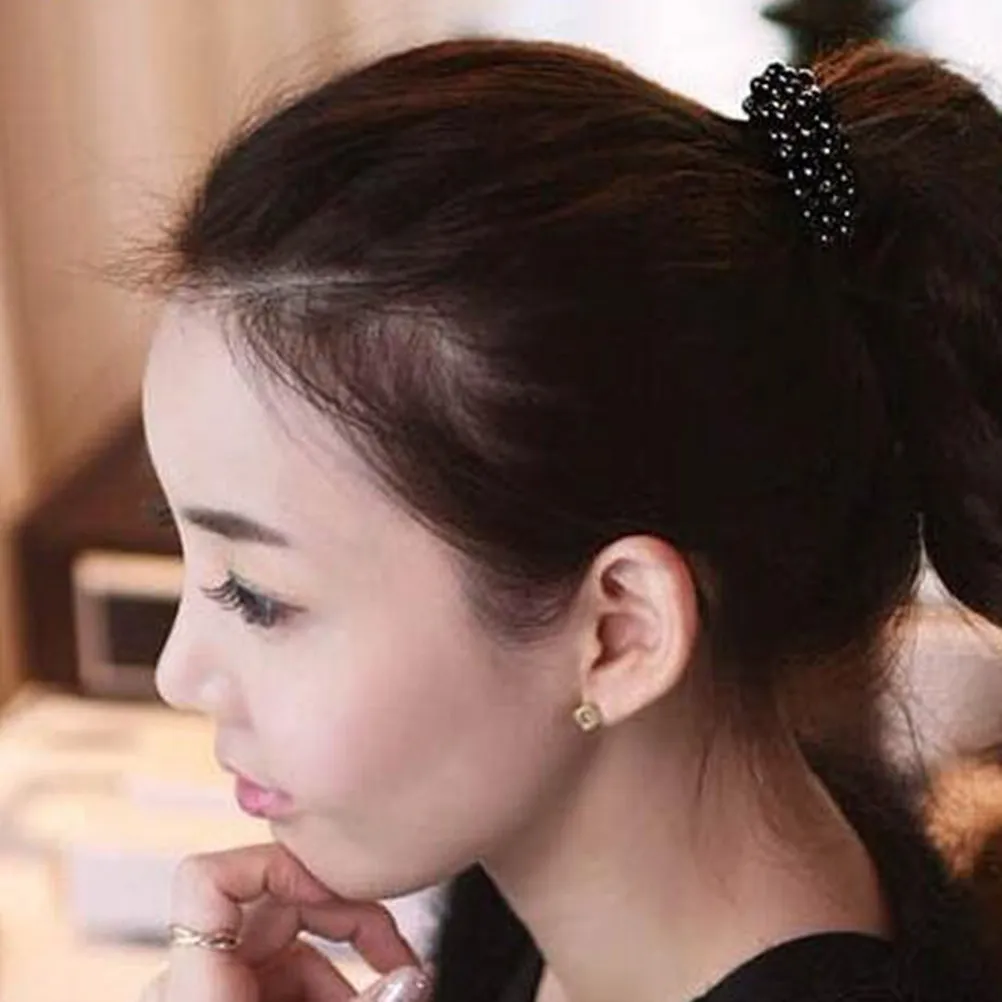 

Elegant Pearl Hair Ties Set for Women Girls Stretch Ponytail Holders Elastic Hair Rope Daily Wear Gift Accessory