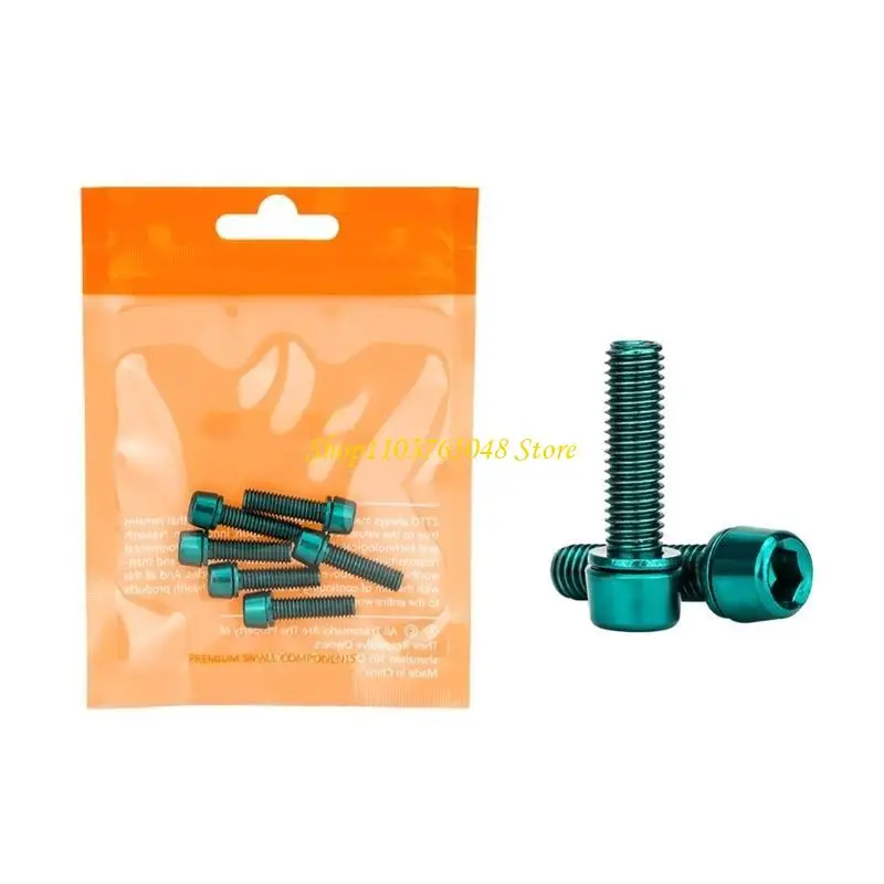 R53E 6 PCS Bike Stem Bolts Tapered Bolts Screw Bicycles Stem Top Cover Bolts Screw Bicycles Headset Bolts Screw with Washers