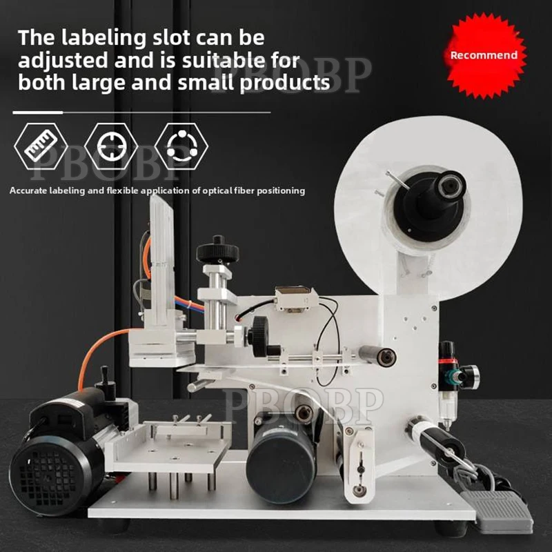 Semi-automatic Square Labeling Machine With High Precision,Suitable For Bottles And Boxes.Desktop Multi-functional Device