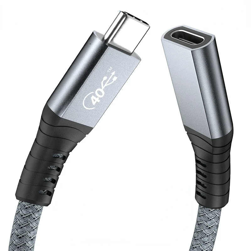 0.3m 0.5m Thunderbolt4 USB C Extension Cable USB4 Extender 40Gbps Data Cable 8K@60Hz PD 5A/100W Type-C Data Wire for MacBook Pro