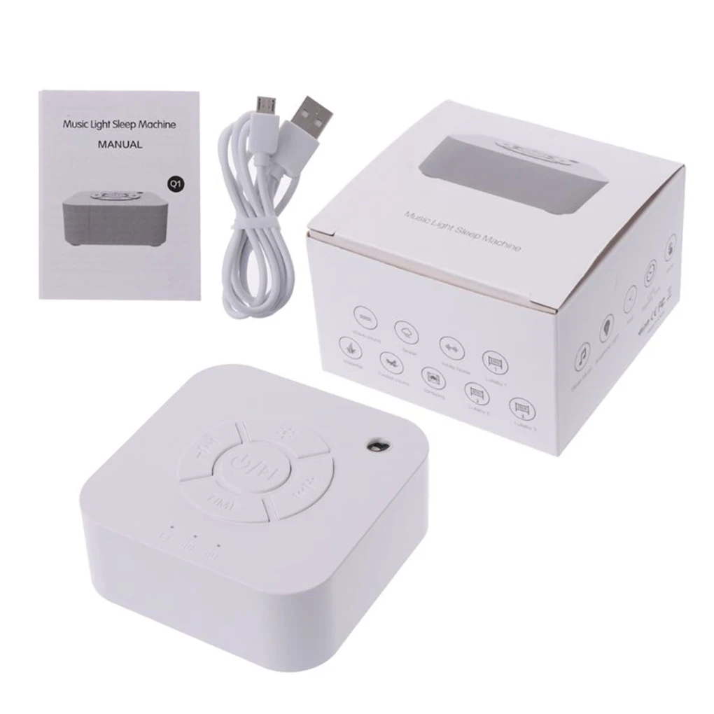 White Noise Machine Portable Bedroom Sleep Rest Napping Soothing Sound Spa Machine Music Player