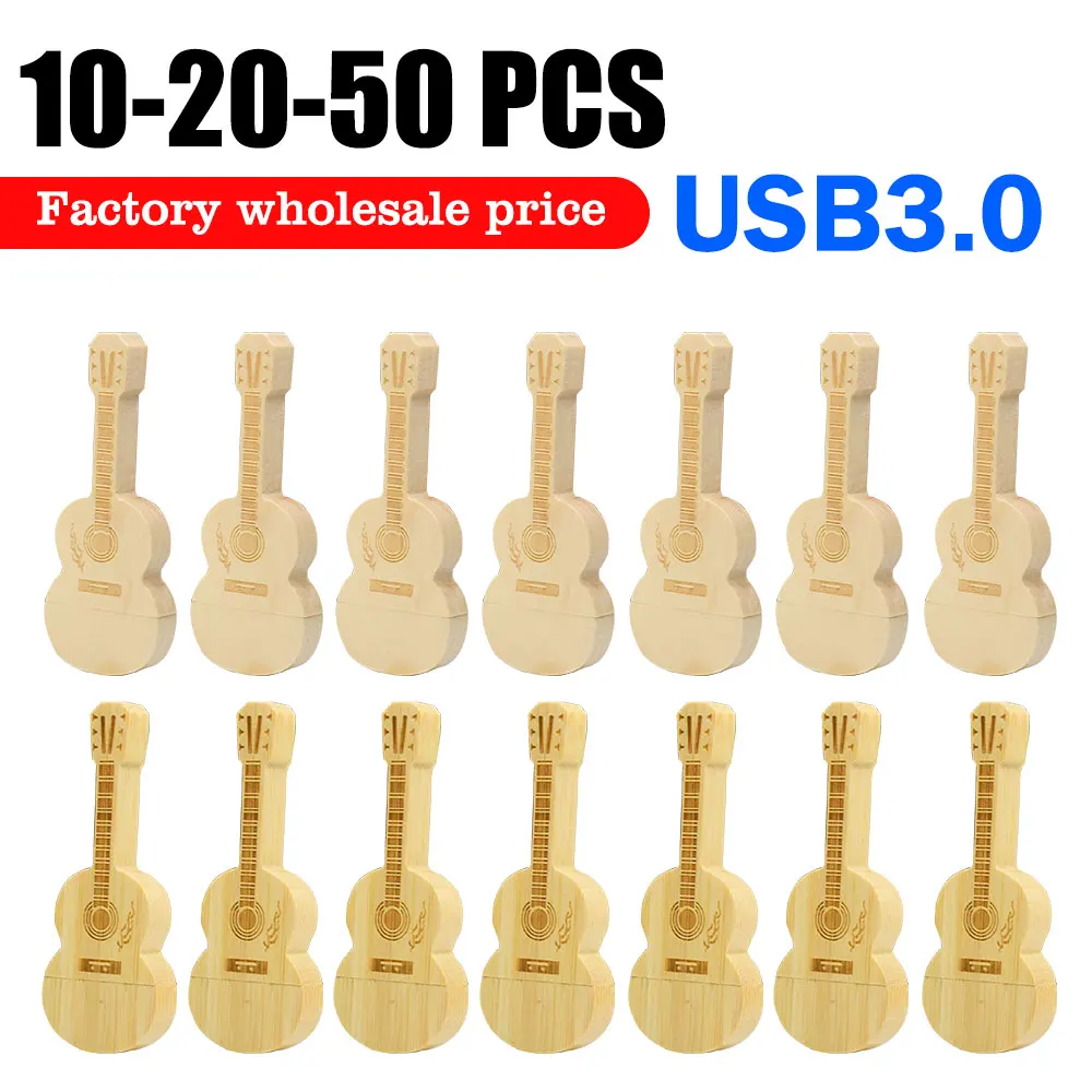 

10 20 50 PCS/Lot Wood USB 3.0 Flash Drive 64GB Pen usb 128GB Pen Drives U Disk Memory Stick Free LOGO Photography Wedding Gifts