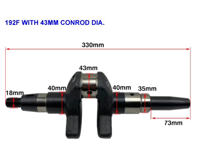 Imagem -03 - Conal Cônico Cambota Assy. com a Engrenagem e o Rolamento Fixaram Aplicado para o Grupo Diesel Fresco do Gerador do ar 7.5kw8kw 192f 192fa 12hp