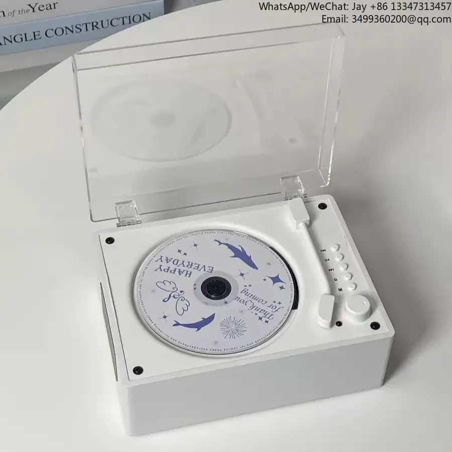 

Retro Bluetooth CD player high sound quality speaker CD player trendy vinyl student album record player birthday gift