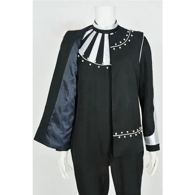 أزياء تلفزيون كير أفون التأثيرية للرجال باللون الأسود فانتازيا بدلة حفلات الهالوين