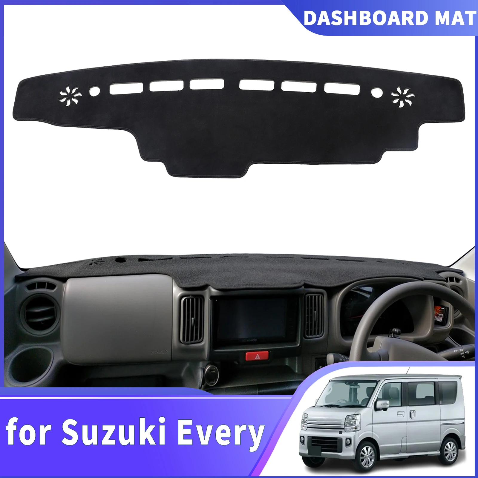 

for Suzuki Every Microvan DA17V DA17W fit Dashboard Cover Sun Shade Mat Anti‑Glare Anti‑Reflection Carpet Dash Pad Dashmat