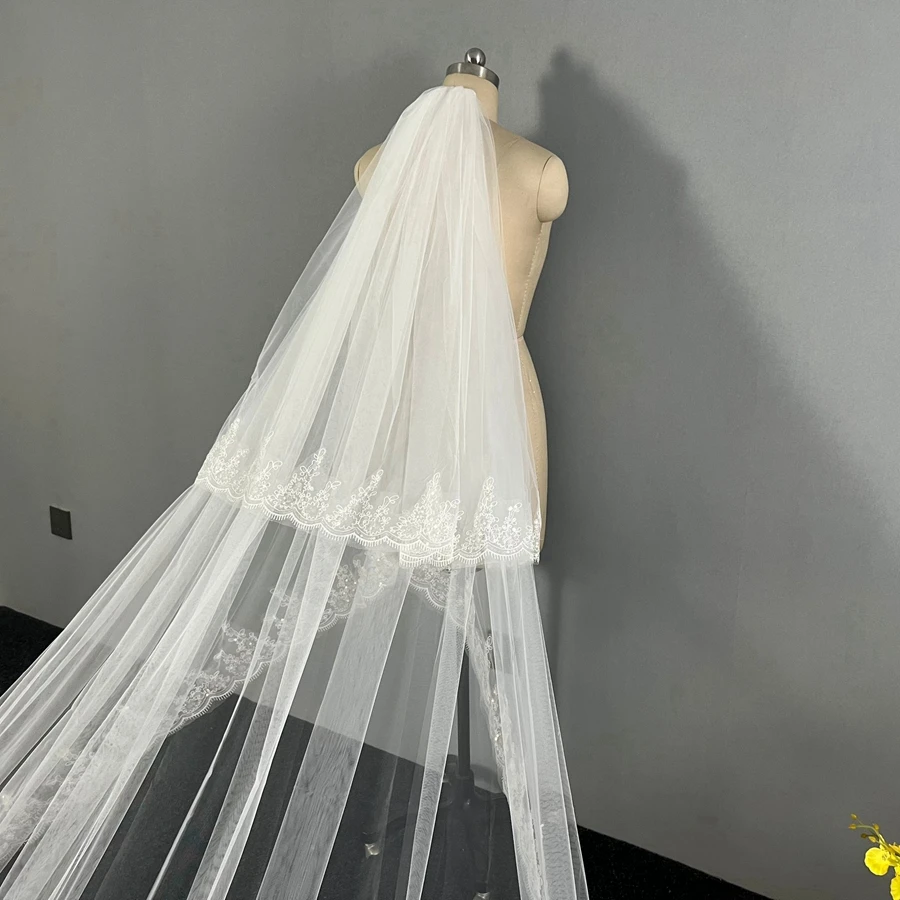 Marfim Duas Camadas Véus De Casamento, Bridal Veil Acessórios, Casamento Da Noiva, Branco, Nova Chegada