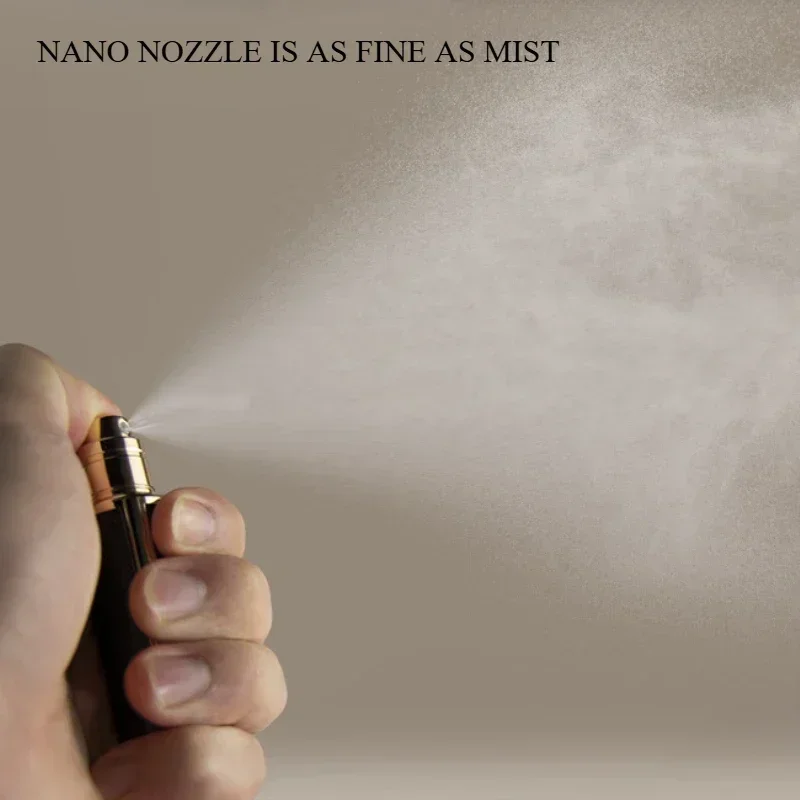 5ML Przenośny Kompaktowy Skórzany Flakon na Perfumy Wielofunkcyjny Atomizer Wielokrotnego Użytku Pusty Atomizer do Perfum na Podróż Butelka z Rozpylaczem 1 szt.