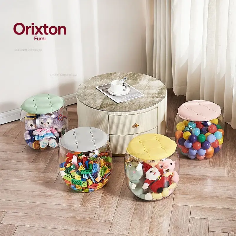 Multipurpose Doll Storage Stool - Plush Toy Organizer with Seat, Kids' Storage Bench for Bedroom,Stuffed Animals & Toys