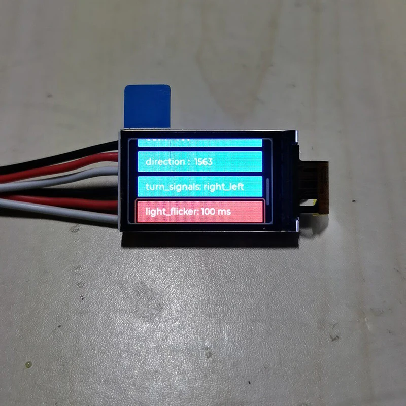 Interior Central Control Instrument Panel 1.14-inch Linkage Display, Speed Turn Signal Indicator 1/10 1/14 Remote Control Car