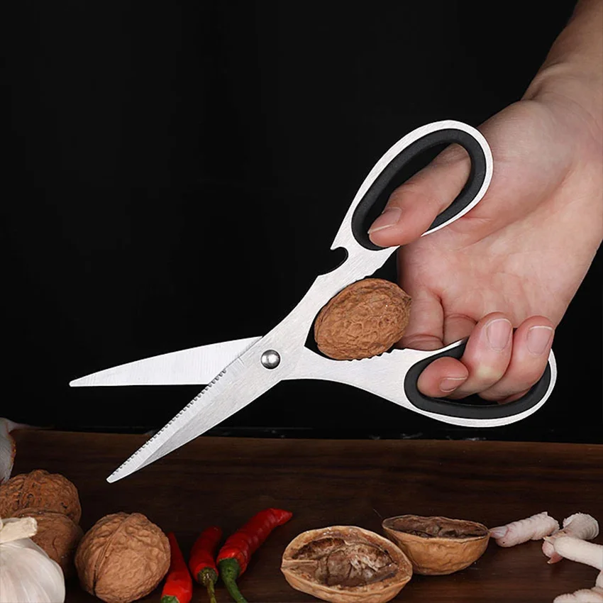 Multi-Functional Kitchen Scissors: Stainless Steel Chicken Bone Scissors, Home Food Scissors & Vegetable Scissors
