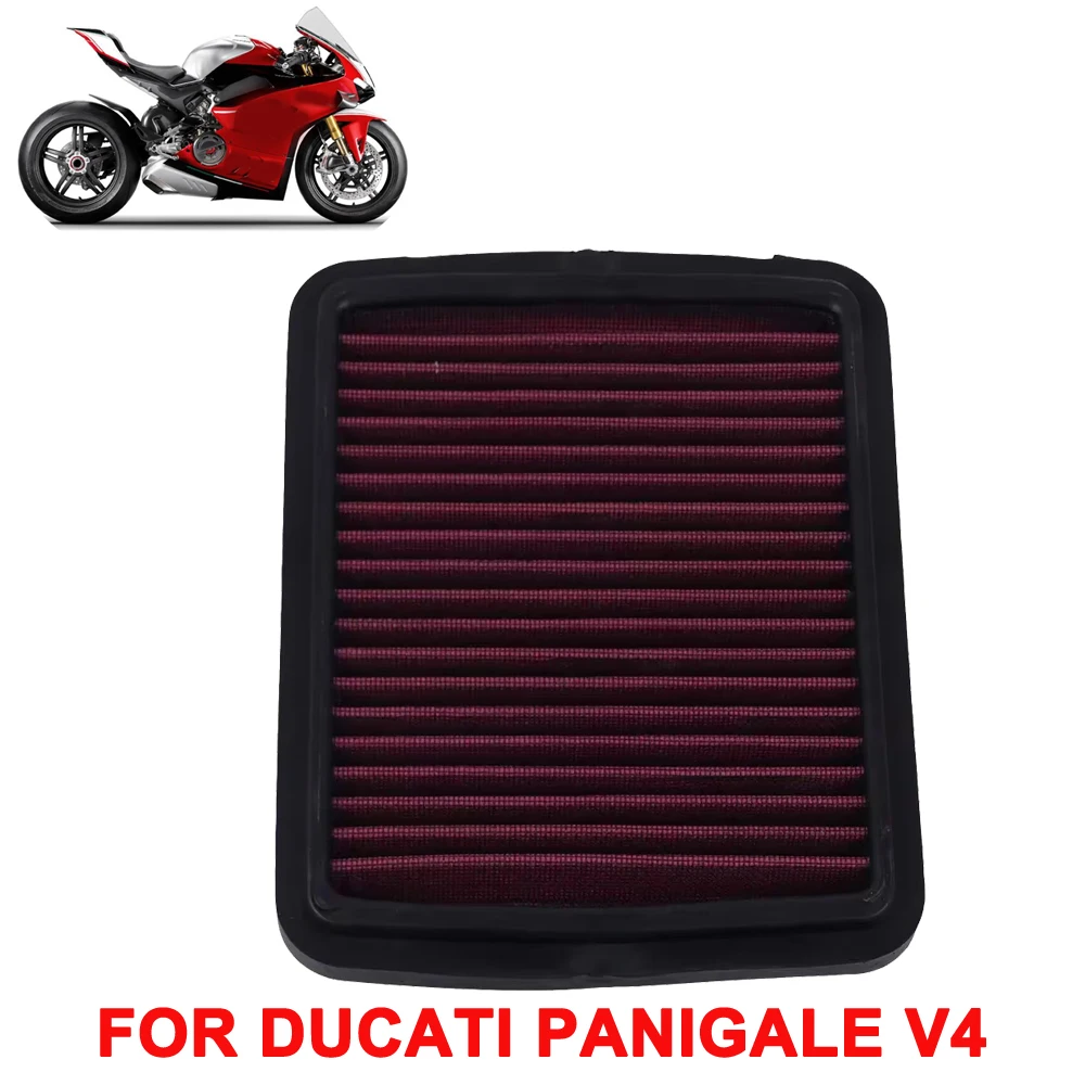 

Motorcycle Accessories High Flow Air Filter Intake Cleaner Washable Reusable For Ducati Panigale V4 V4s V4R SP SP2 GP Speciale