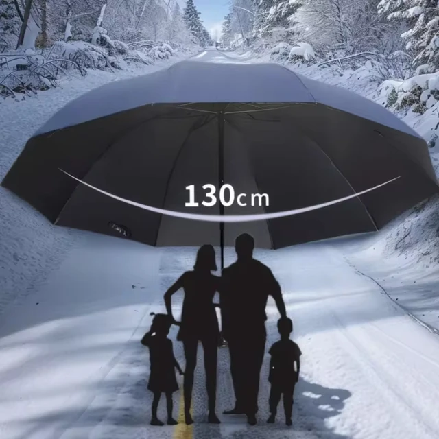 Super Duży Składany Parasol 130CM Męski Damski Wiatroodporny Parasol Składany Biznesowy Parasol Przeciwsłoneczny Przeciwdeszczowy Podróżny Rodzinny Parasol