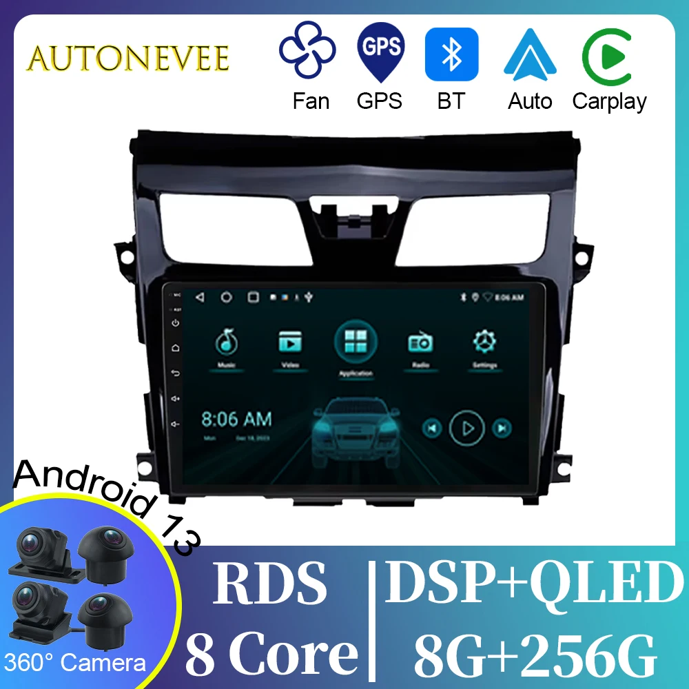 

Car Android Auto For Nissan Teana J33 2013 - 2015 Video Player Radio Navigation Multimedia Stereo Carplay 5G WIFI BT No 2din DVD