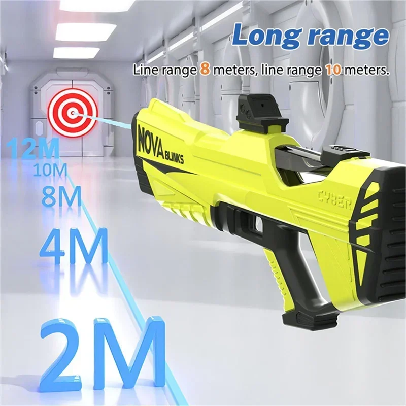 Electric Water Gun Automatic With LED Big Capacity Spray Blaster shooting Water Pistol Guns Summer Pool Outdoor Toys for Kids