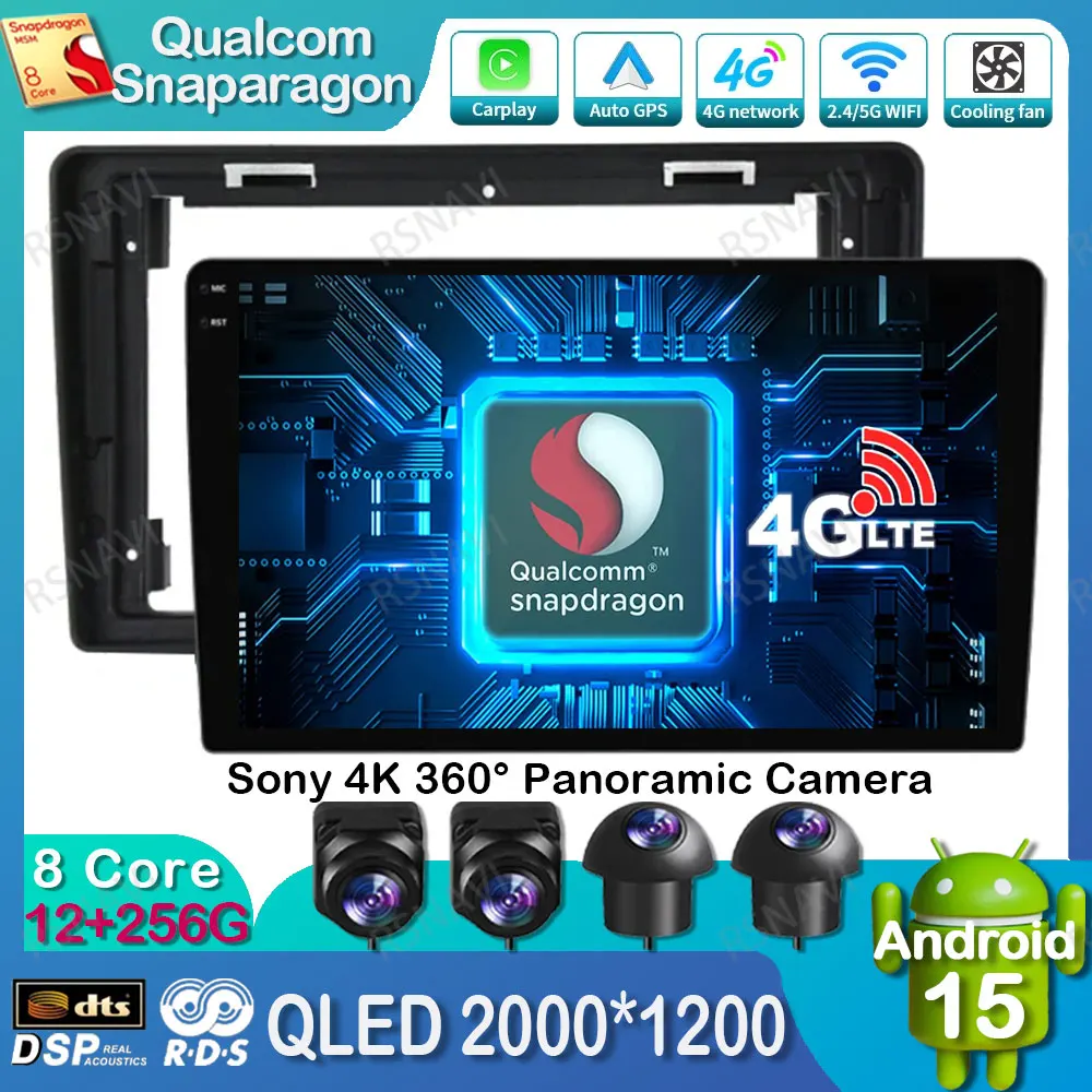 

Android 15 Car Radio For Citroen C2 C3 2001 2002 2003 - 2010 Navigation LTE DVD QLED Qualcomm Wireless Carplay Auto BT 5G WIFI