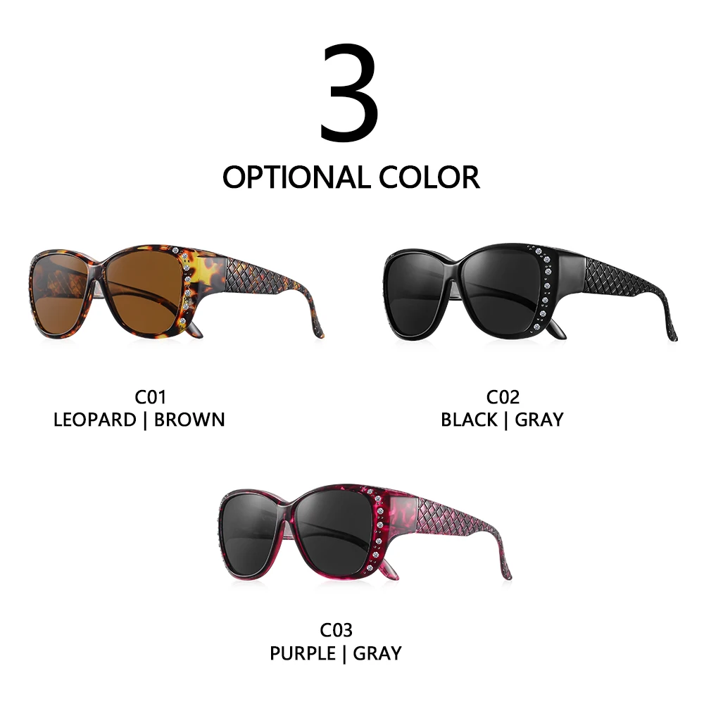 CRIXALIS Fit Over Cover Prescription Glasses Multifunction Sunglasses Women Oversized Driving Goggles Sun Glasses UV Protection