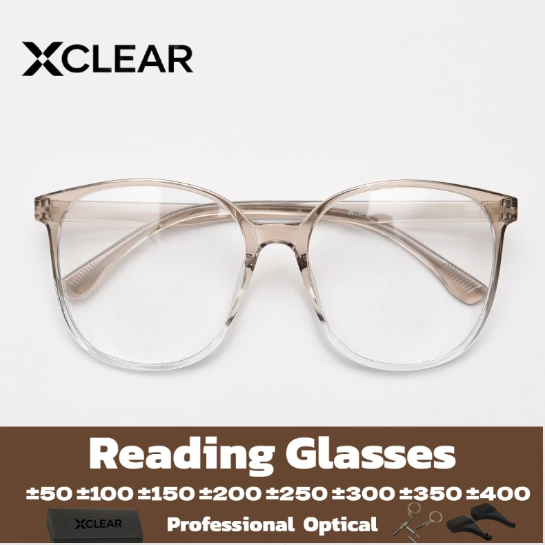 

XCLEAR Simple Classic Square Design Myopia Prescription Glasses Women High Quality Anti Blue Ray Progressive Reading Eyeglasses