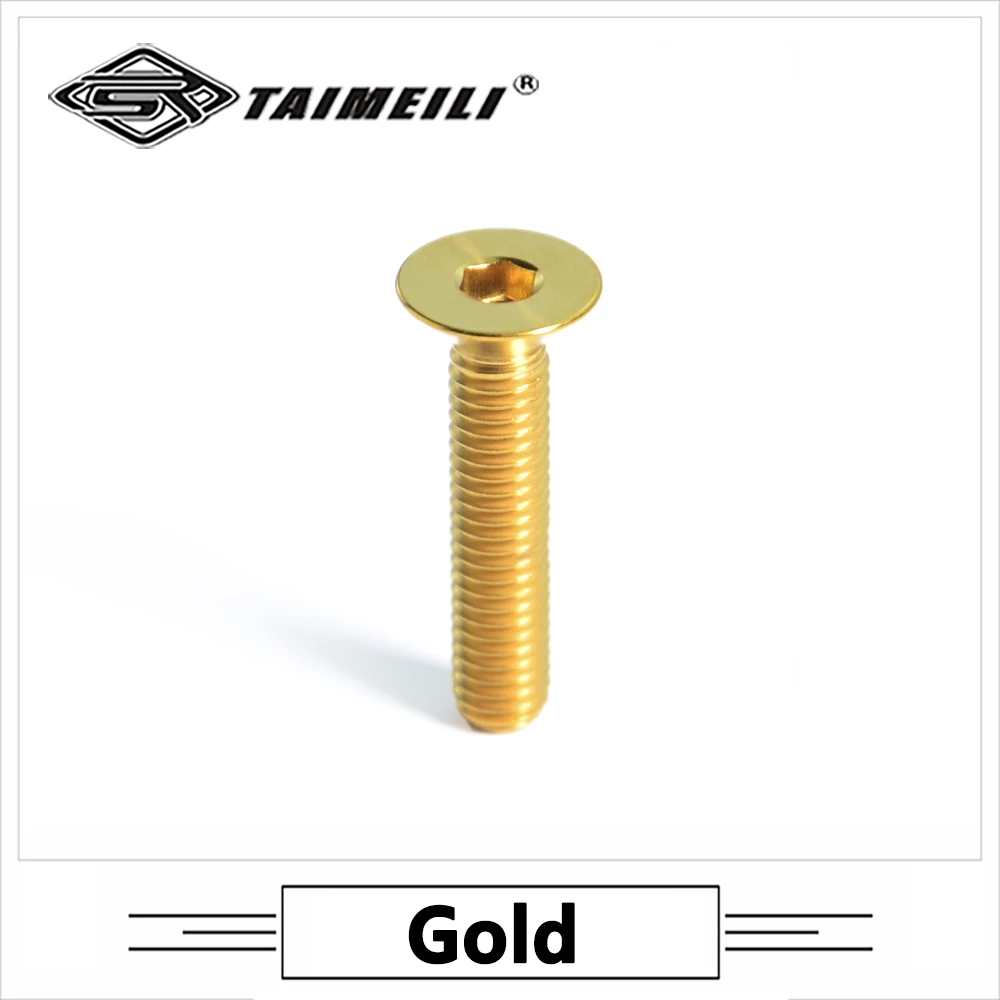 Titanium bolt M6X10/15/20/25/30/35/40mm countersunk titanium bolt six angle sleeve titanium screw GR5