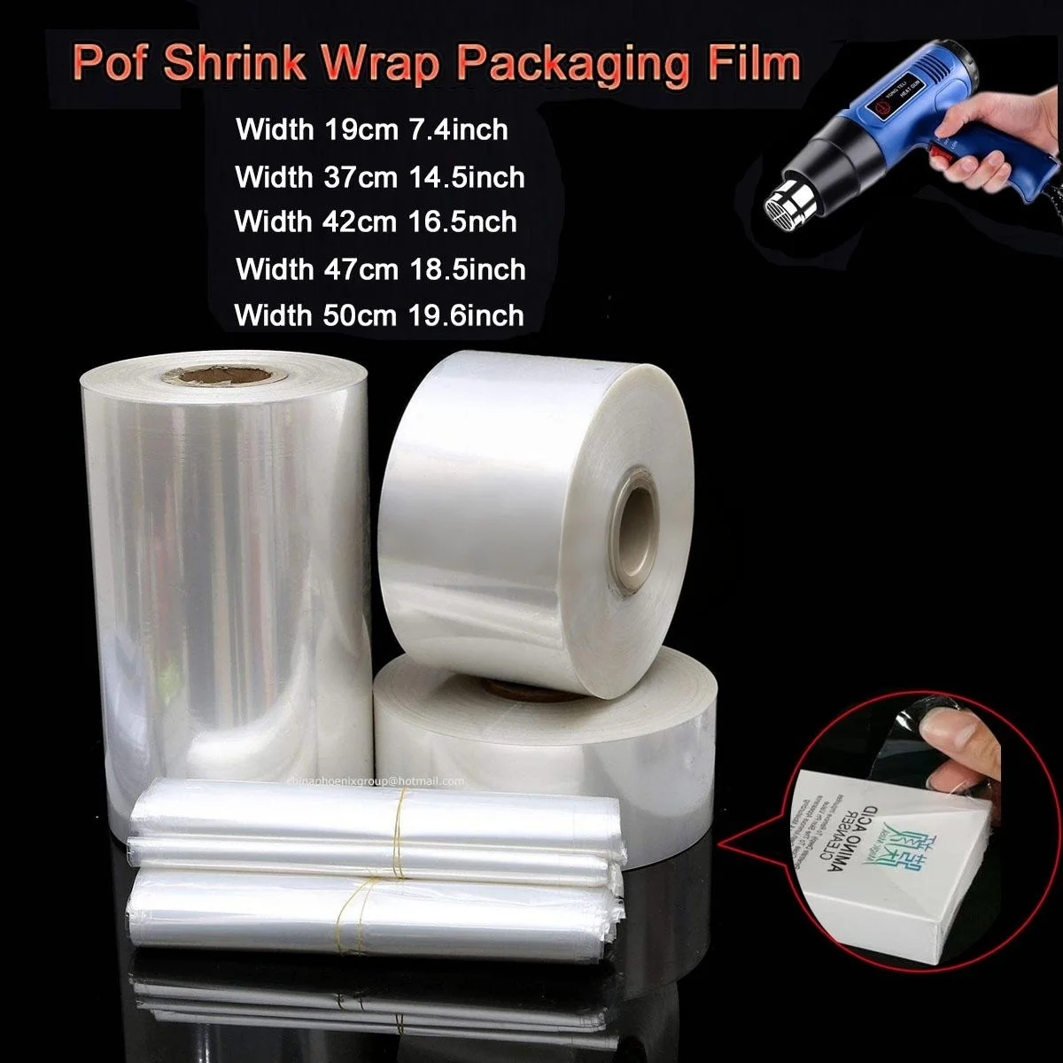 

POF Heat Shrinkable Packaging, Heat Shrink Film Large, Thermal Packaging Bags, Transparent Shrink Film,Shrink Wrap Organizer Hot