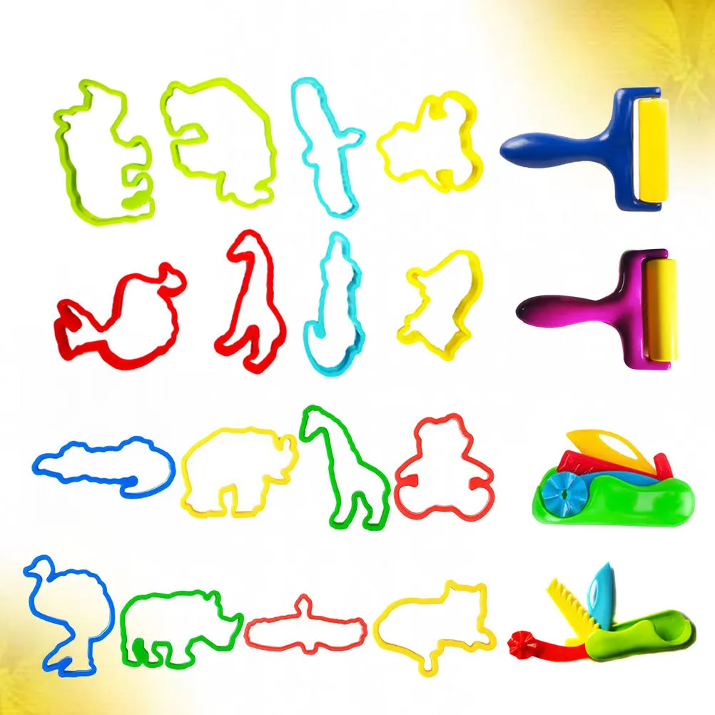 مجموعة قوالب البلاستيسين مكونة من 42 قطعة بأشكال مختلفة وخفيفة الوزن ومتينة وسهلة التنظيف وقابلة لإعادة الاستخدام لتعلم خيال الأطفال #2