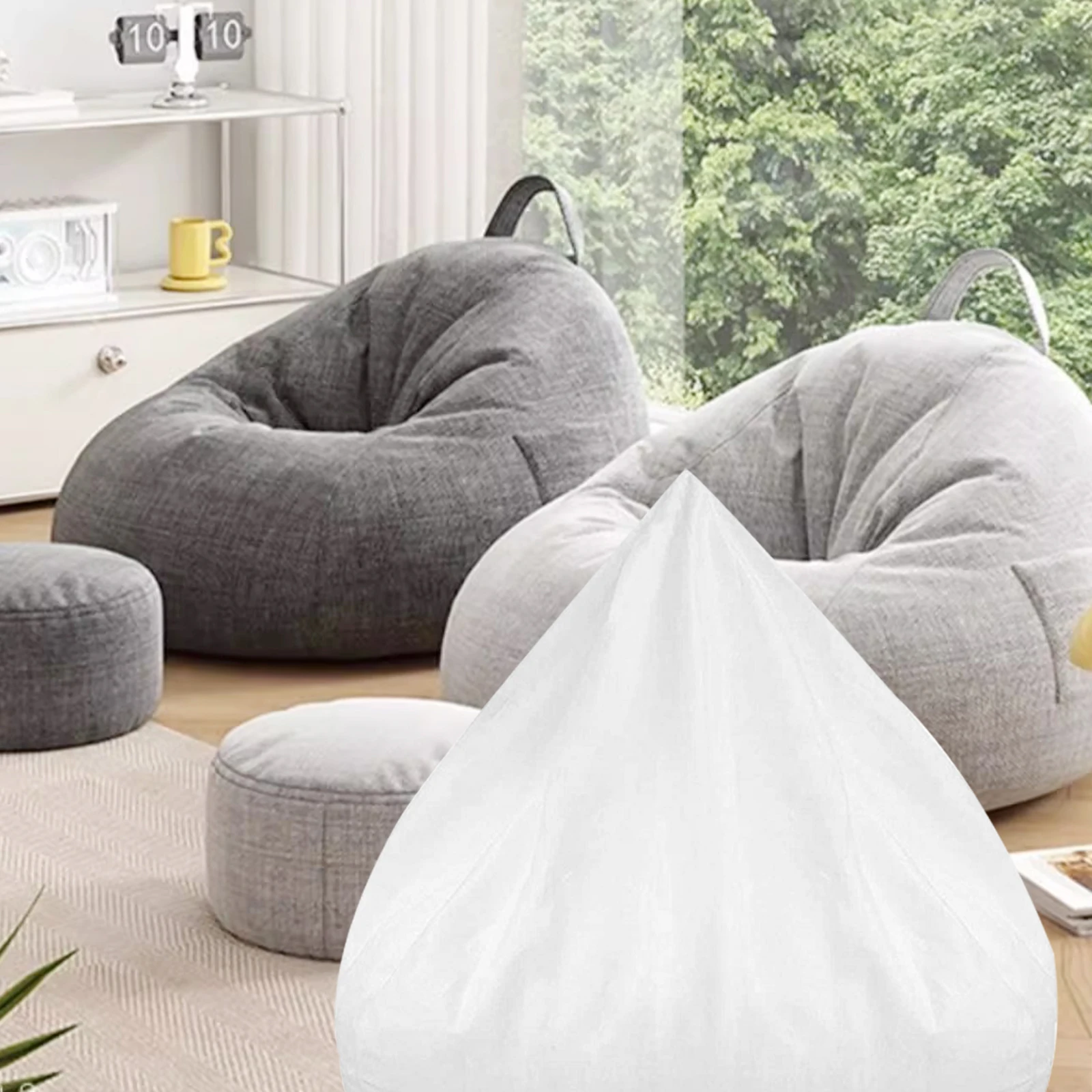 

Sofa Stool 45cm x 25cm Removable Inner Cover Lazy Sofa Liner Replacement Bean Bag Liner Decor Easy Cleaning