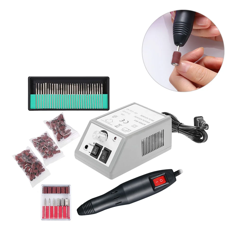 Set di trapani elettrici per unghie Set di nastri abrasivi Set per la cura delle unghie Kit per allattamento delle unghie (spina europea) Set di macchine per manicure