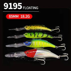 85mm 18g Crankbait Saltwater Deep Shad Wobblers Floating Minnow Pesca Isca Artificial Hard Baits Seabass Deep Diving Supplies