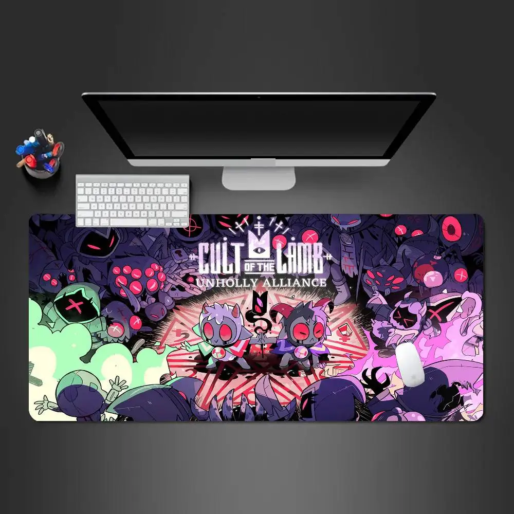 Cult Of The Lamb Anime Adventure Video Game Mousepad Non-slip Suitable For Office Computers Laptops E-sports Game Desk Mats XXL