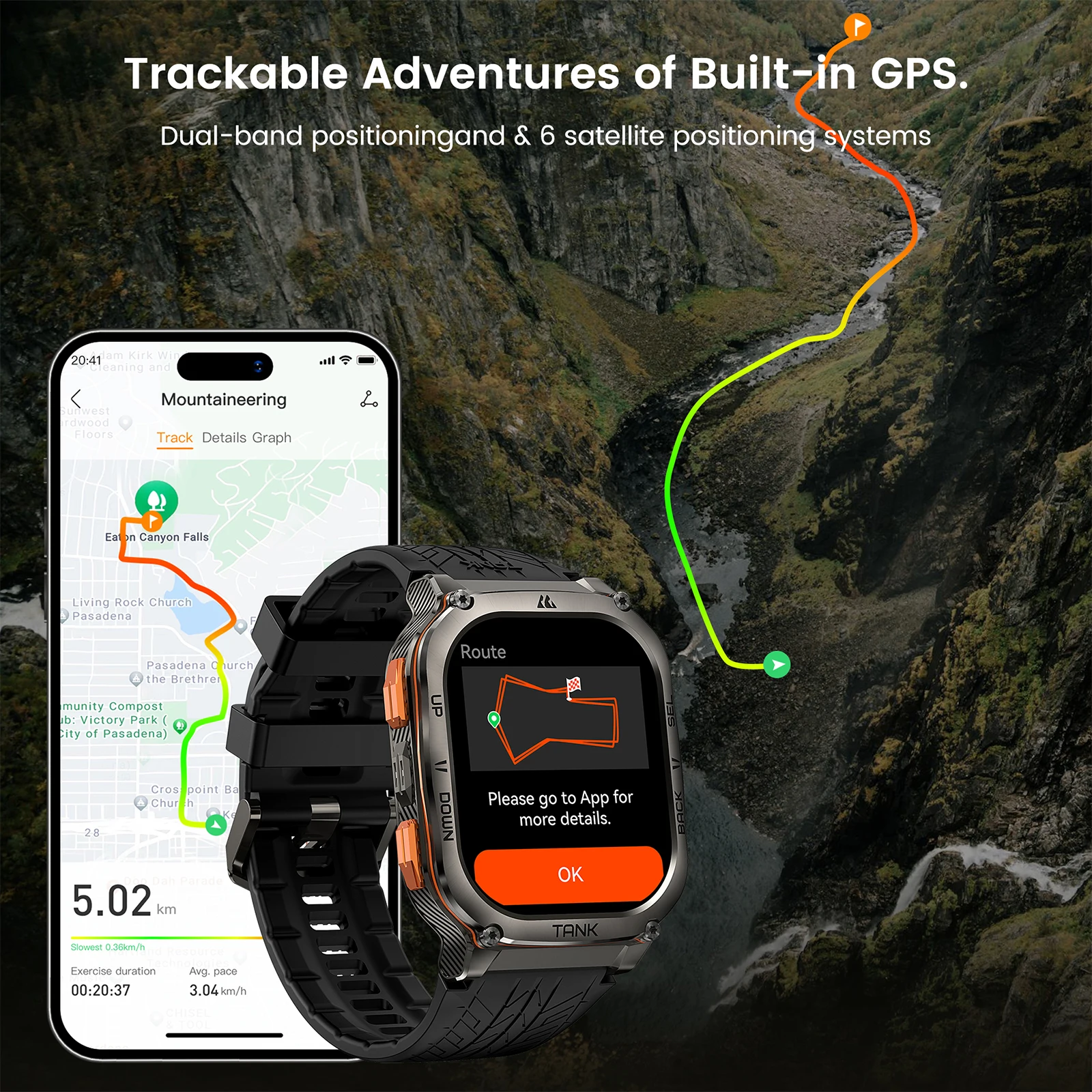 Neue original kospet tank m3 ultra gps smart uhren für männer smartwatch 480mah wasserdichte digitale fitness aod bluetooth uhr