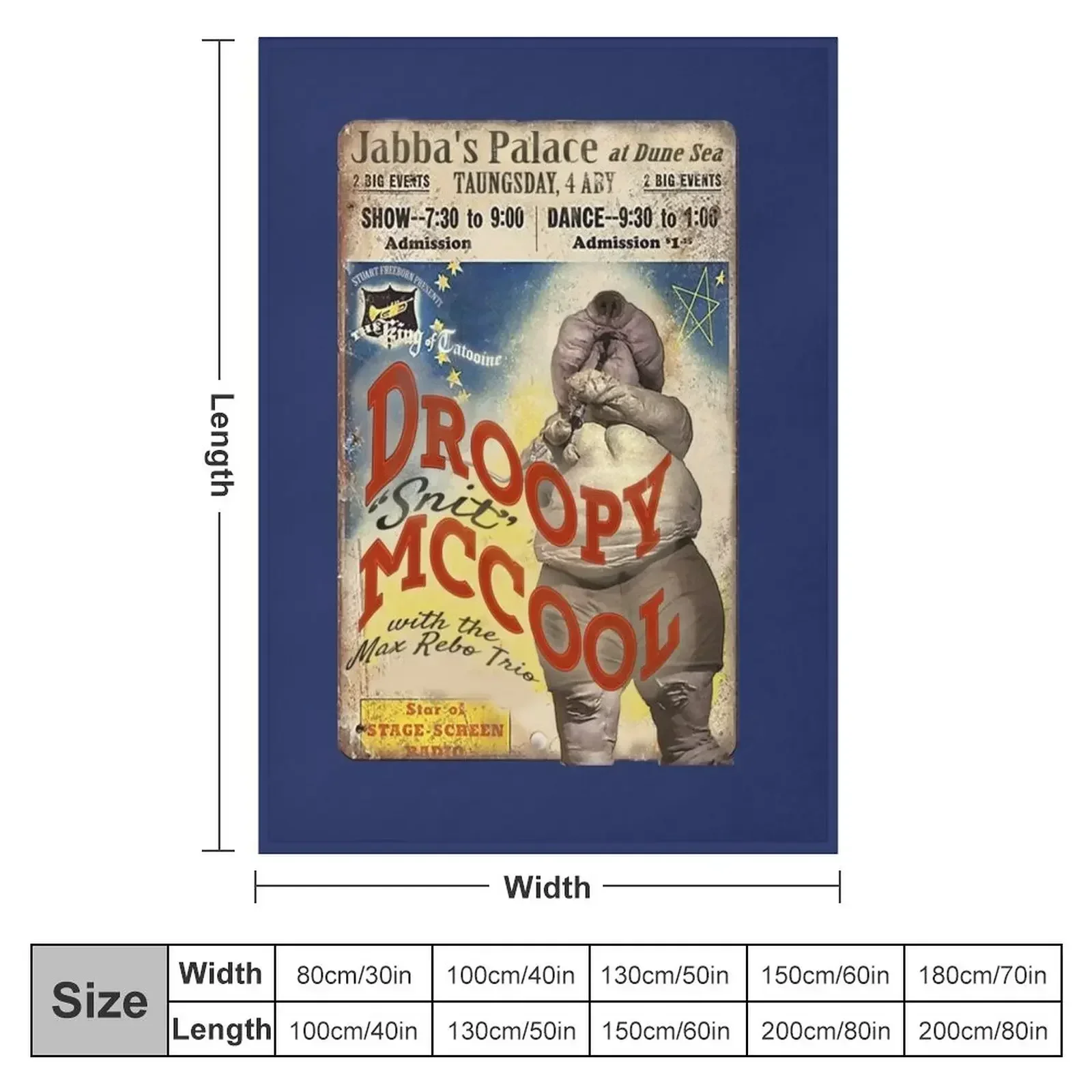 Vintage Style Fan Art Droopy McCool Concert Poster Throw Blanket Sofa Quilt cosplay anime Blankets For Sofas Moving Blankets