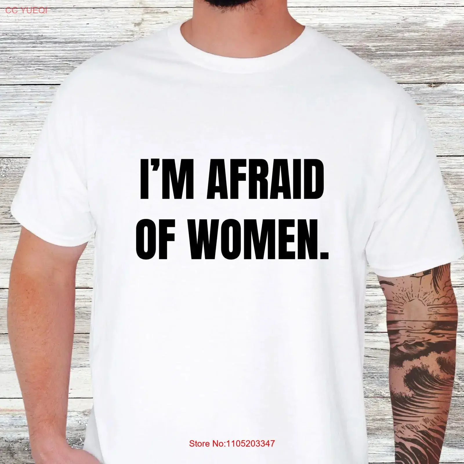 

Забавная футболка «Боиться женщин» для мужчин, юмористический его, причудливая повседневная одежда, мужская винтажная стираная дизайнерская одежда, удобная мужская одежда