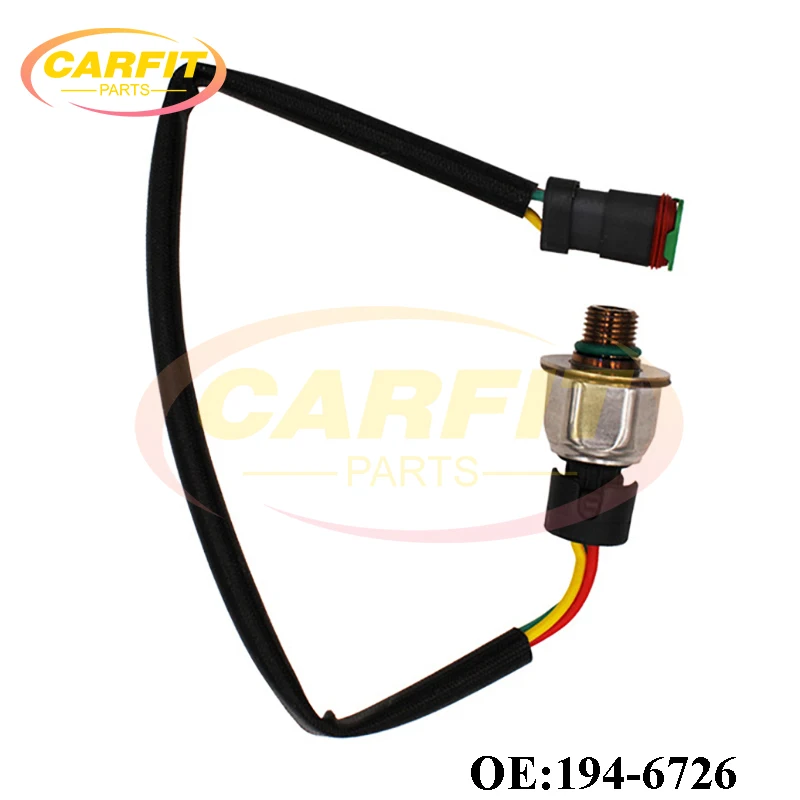 New OEM 194-6726 224-4536 3PP6-1 Fuel Rail Pressure Sensor For Caterpillar 325C 330C D6R II CAT Engine C9 3126E C15 MXS BXS NXS