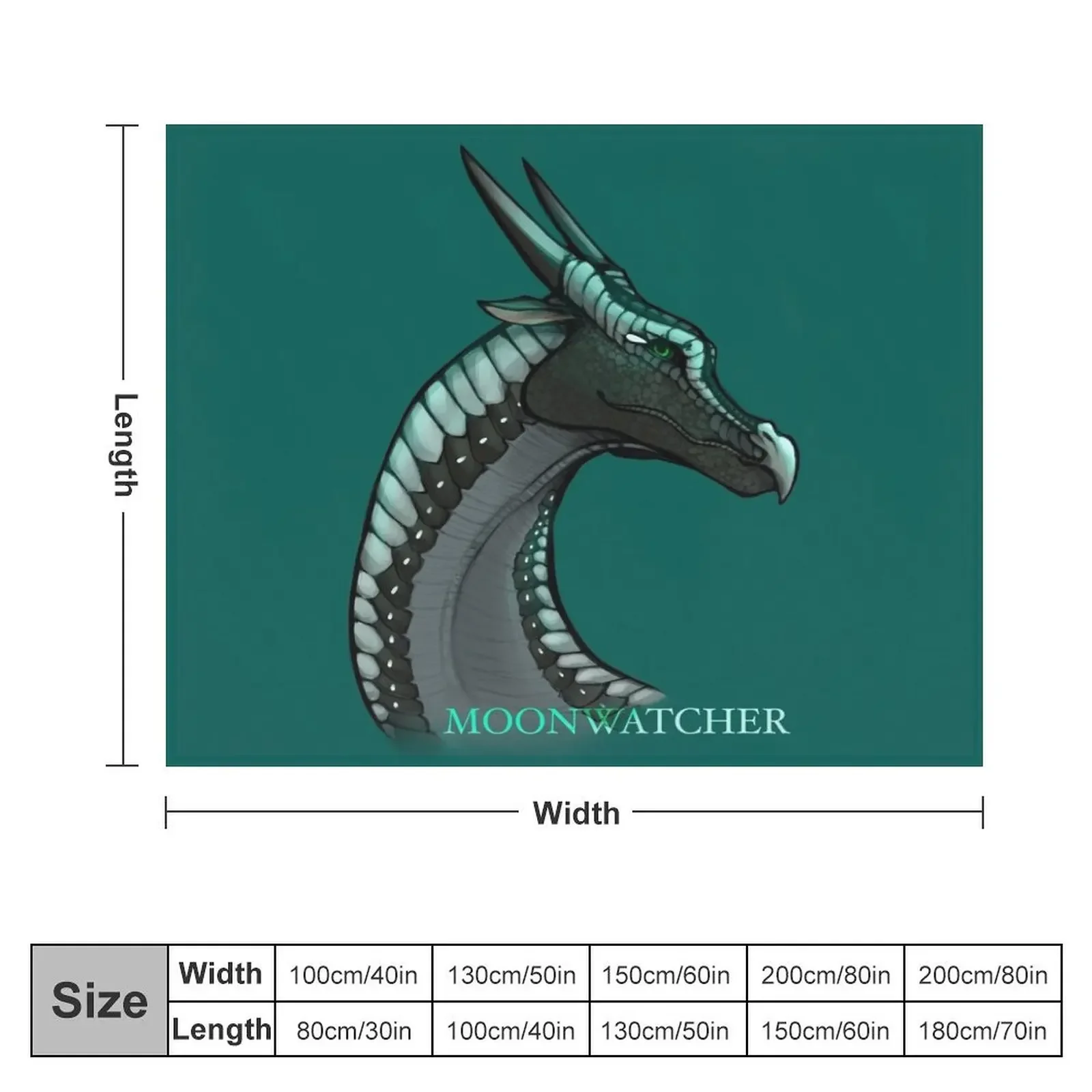 Wings of Fire - Moonwatcher Throw Blanket decorative Vintage Blankets