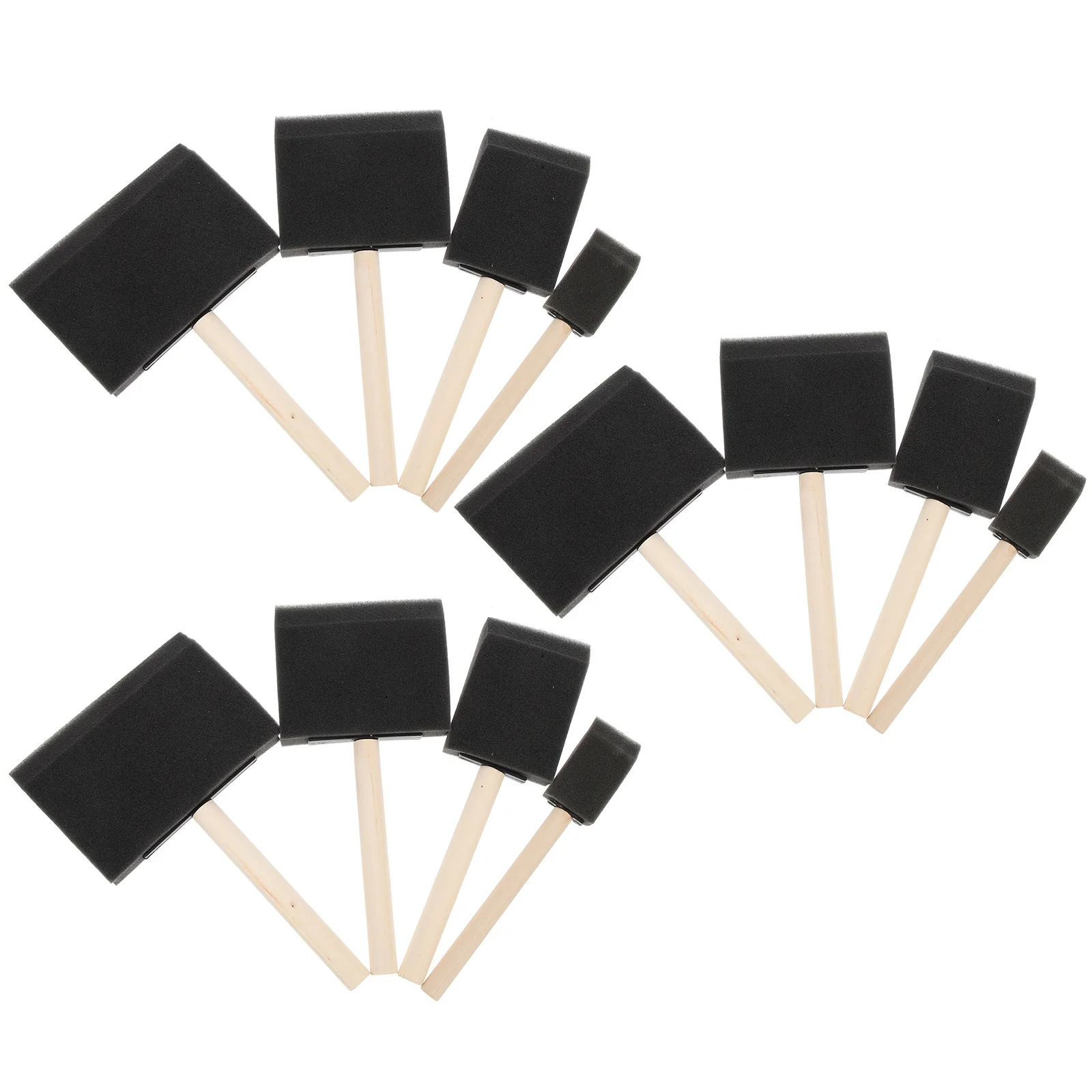 

12Pcs Painting Sponge Brushes Art Paint Brush Set Comfortable Handle for DIY Crafts Watercolor Acrylic Painting Tools