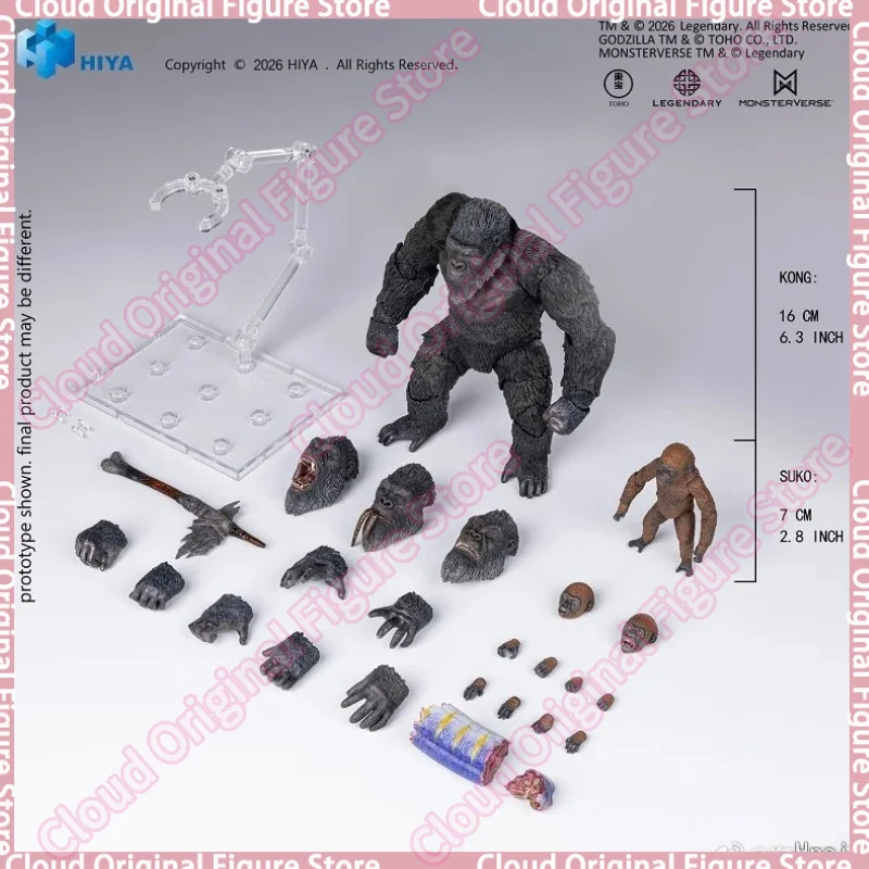 100% Original Haiya Exquisite Basic Series Godzilla X Kong The New Empire Kong & Suko Set Action Figure Collectible Model Toys