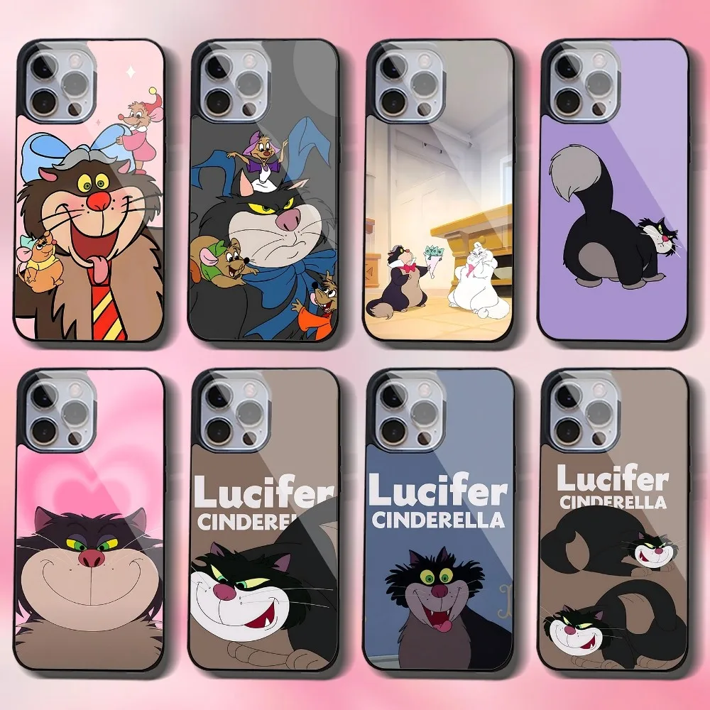 D-disney Cinderella Lucifer Phone Case For IPhone 16 15 14 13 Pro Max 11 12 Mini Alex Mirror For Magsafe Wireless Charging Cover