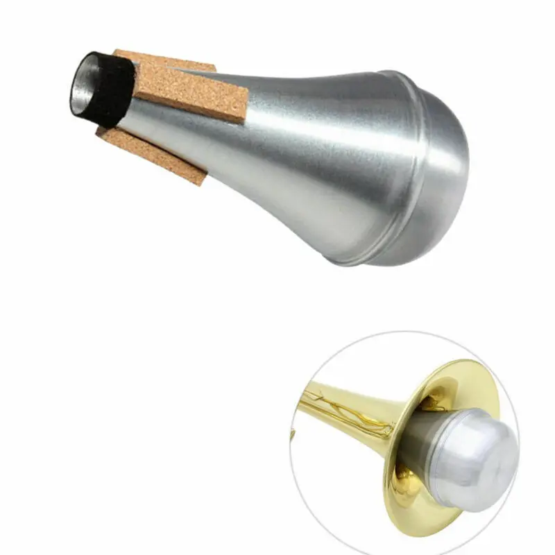 Lightweight Aluminum Practice Trumpet Straight Mute Silencer Sordine for Jazz