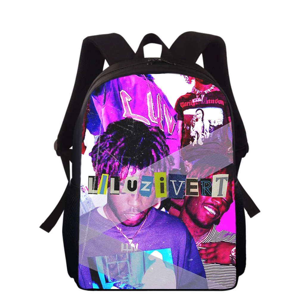 Lil Uzi Vert Rapper 15” 3D Print Kids Backpack Primary School Bags for Boys Girls Back Pack Students School Book Bags