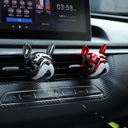 Car Air Outlet Clip Interior Decoration Air Freshener Fragrance Bulldog Ornaments Auto Personality Scent Diffuser Accessories